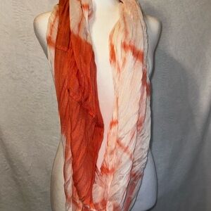 Casual Orange and White Infinity Scarf